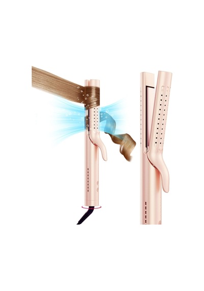 Airflow 2'si 1 Arada Düzleştirici Ve Maşa, Iyon Teknolojili, 360 Soğuk Hava Üflemeli, 32 Mm Pembe