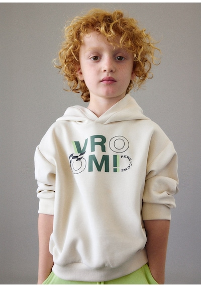 Mayoral Erkek Çocuk Kapşonlu İki İplik Sweatshirt Krem
