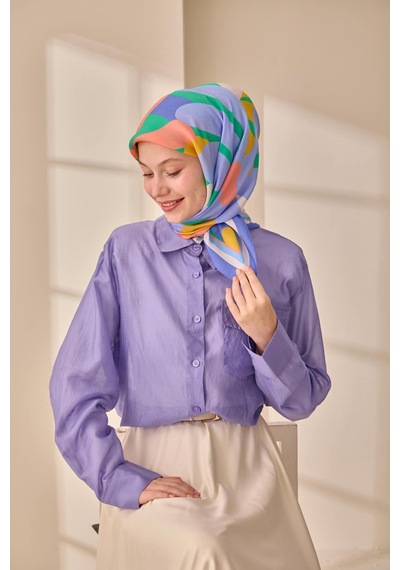 Silk Home Aura Eşarp 140001-15 Lila, Sarı, Yeşil, Somon, Bebe Mavi