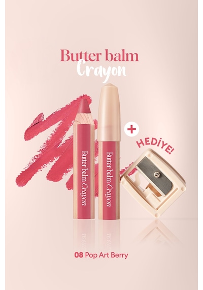 Clıo Butter Balm Crayon 008 Pop-art Berry 08