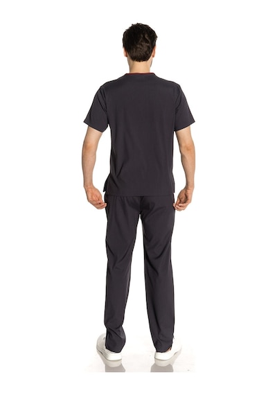 Unisex Likralı Antrasit Scrubs