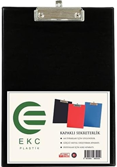 A4 Kapaklı Sekreterlik Siyah, Bloknot Yazı Tablası, Clipboard