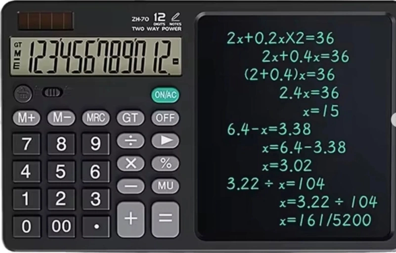 Zr900 Siyah Yazı Tahtalı Hesap Makinesi Çok Renkli