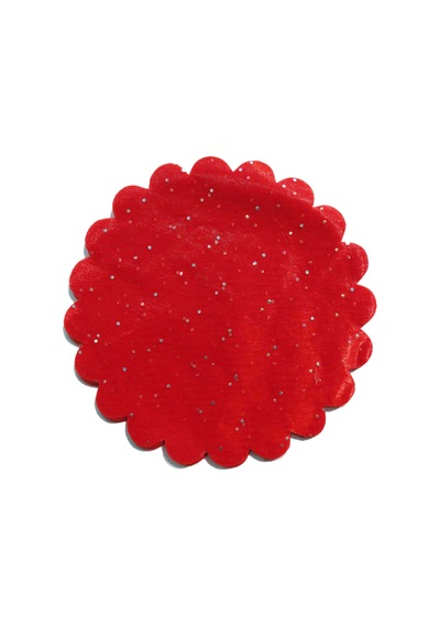 Taşlı Organze Hazır Kesilmiş Tül 24 Cm (100 Adet) Kırmızı N11.14289