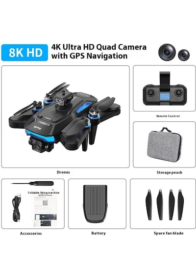 Çeşithane J18 Mini Drone Hd Çift Kameralı, Fırçasız Motorlu, Engel Kaçınma Sensörlü, App Kontrollü