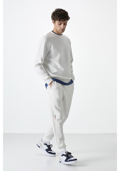 Tommy Life Ekru Bağcıklı Dar Paça Erkek Eşofman Alt - 84999 Ekru