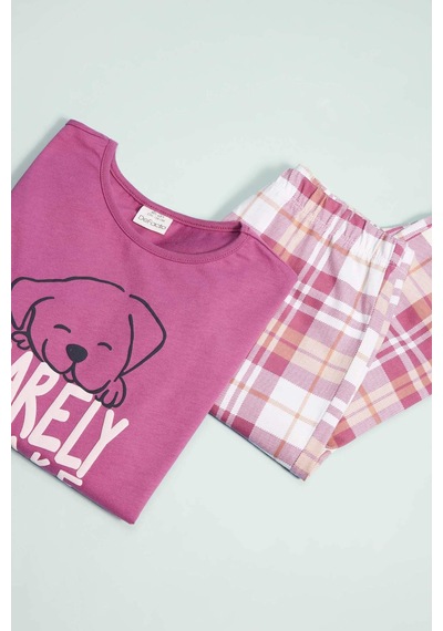 Defacto Kız Çocuk Pijama Takımı Baskılı Uzun Kollu Üst Beli Lastikli Uzun Alt D7740a824wnbr264 Bordo Defacto Kız Çocuk Pijama Takımı Baskılı Uzun Kollu Üst Beli Lastikli Uzun Alt D7740a824wnbr264 Bordo