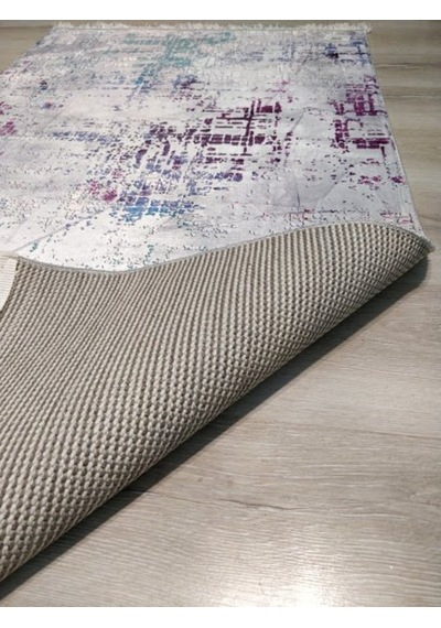 Yamalıhome Bambu Halı B1026 Mürdüm Mavi 80X140 Cm Pratik Halı