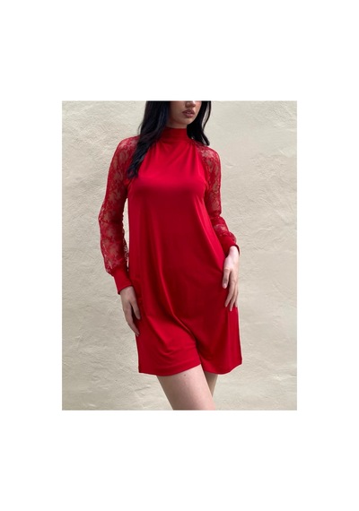 Butik İstanbul Kadın Uzun Kollu Damla Detaylı Sandy Mini Elbise Kırmızı Butik İstanbul Kadın Uzun Kollu Damla Detaylı Sandy Mini Elbise Kırmızı
