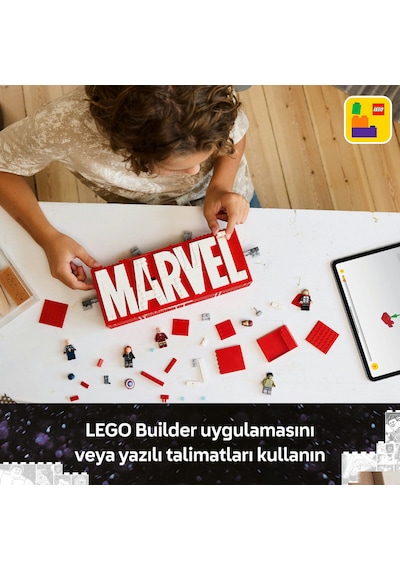 LEGO® Marvel: MARVEL Logosu ve Minifigürleri 76313 - Süper Kahraman Sevenler için Koleksiyonluk, Yaratıcı Oyuncak Yapım Seti (931 Parça) LEGO® Marvel: MARVEL Logosu ve Minifigürleri 76313 - Süper Kahraman Sevenler için Koleksiyonluk, Yaratıcı Oyuncak Yapım Seti (931 Parça)