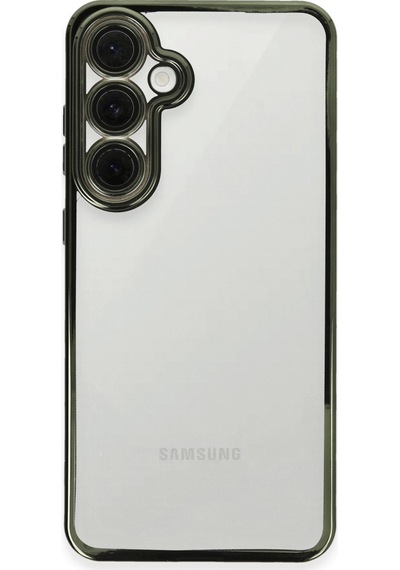 Samsung Galaxy  Uyumlu,  S24 Fe Kılıf Razer Lensli Silikon - Yeşil