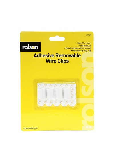 4pc Removable Adhesive Wire Clip 27x16mm Diğer