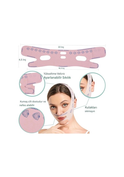 Tek Katmanlı V-yüz Lifting Sıkılaştırıcı Çene Maskesi, V-line Şekilli, Yüz Germe Kemeri Tek Katmanlı V-yüz Lifting Sıkılaştırıcı Çene Maskesi, V-line Şekilli, Yüz Germe Kemeri