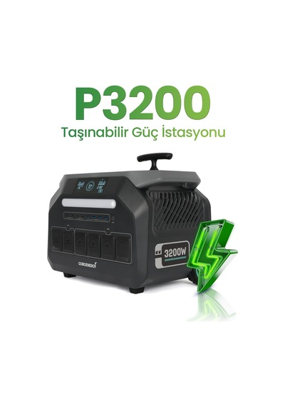 Goboenergy P3200 2048wh Lifepo4 Taşınabilir Güç İstasyonu, 3200w Sürekli 6400w Tepe Güç, 1800w Hızlı Şarj, 10