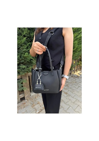 Just Polo Kadın Yeni Sezon Yumuşak Derili 4 Bölmeli Lüks El Ve Omuz Çantası Shopper Ebat: 28 X 20 Cm Siyah 95588999