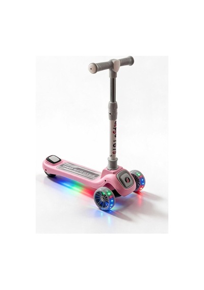 Sportpro Müzikli Rgb Neon Işıklı 3tekerli Katlanabilir Scooter 3+yaş Pembe