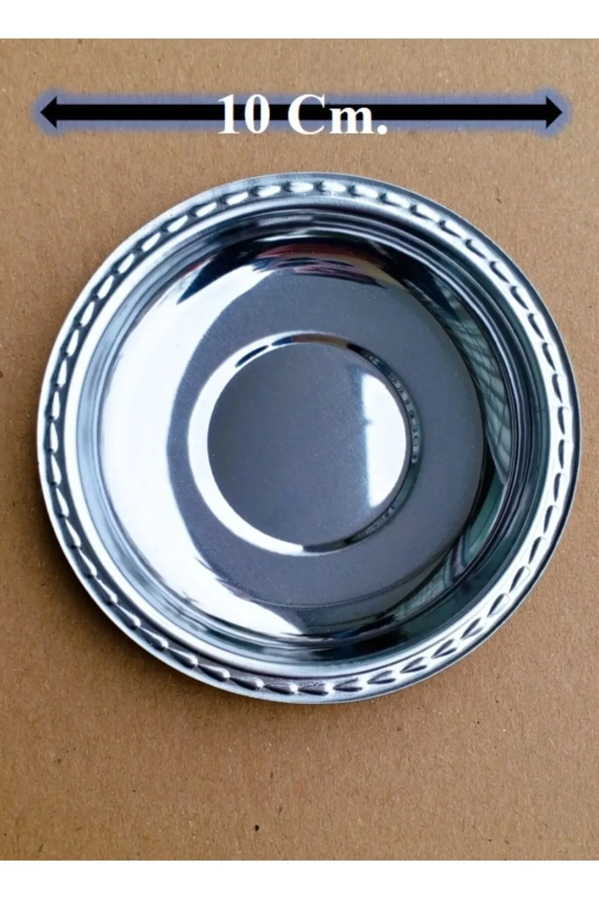 6 Lı Metal Çay Tabağı Seti Dayanıklı Ve Şık Tasarım Metalik