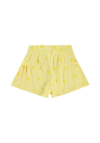 Civil Girls Limon Desenli 2-5 Yaş Şort - Sarı