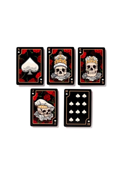 Puckator Skulls And Roses Premium Oyun Kağıdı Koleksiyonluk İskambil Kartları