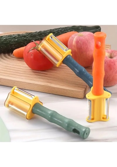 3 Lü Koruma Başlıklı Soyacak 1 Adet Asorti Kap-515 Çok Renkli Diğer