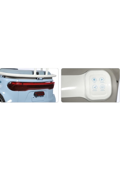 Skyjet Skycar Elektrikli Moped Beyaz Mavi