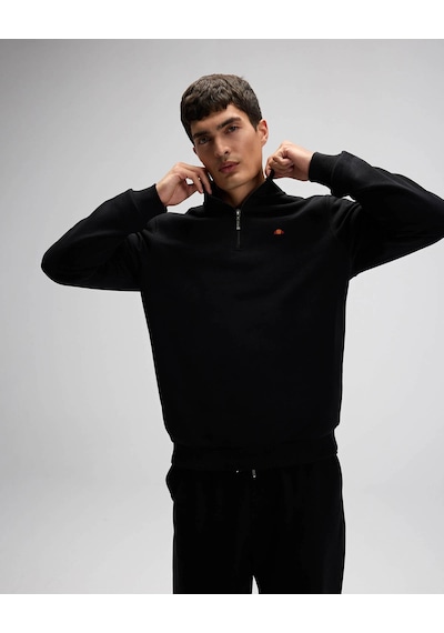 Ellesse Yarım Fermuarlı Siyah Erkek Sweatshirt Em580 Siyah