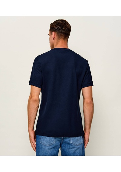 Calvin Klein Slim Micro Waffle Erkek T-shirt Lv04rf206g Mavi