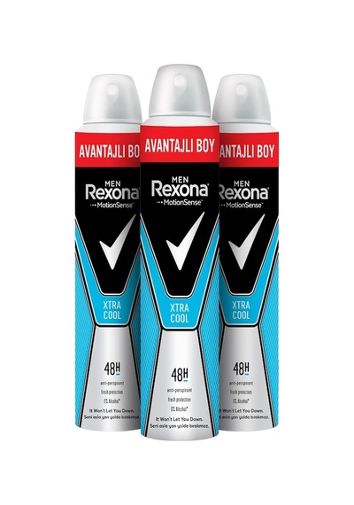 Rexona Men Xtra Cool Erkek Sprey Deodorant 200 ML x 3