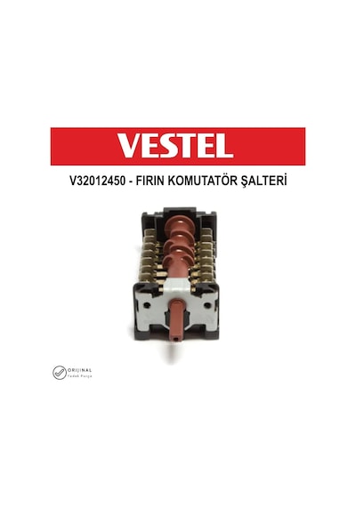 Vestel Regal Uyumlu Finlux Fırın Komutatör Şalter V32012450 - 557329106