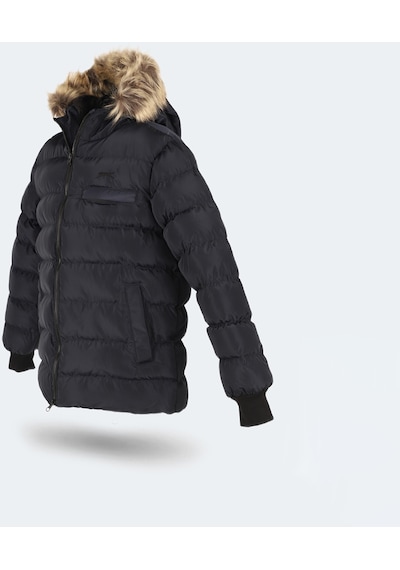 Slazenger CALISTO NEW Çocuk Kapüşonlu Şişme Lacivert Mont & Kaban