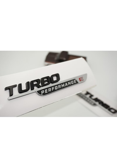 Dk Tuning Turbo E Performance Gri Siyah Çamurluk Yanı Logo Benz İle Uyumlu Bagaj Arma