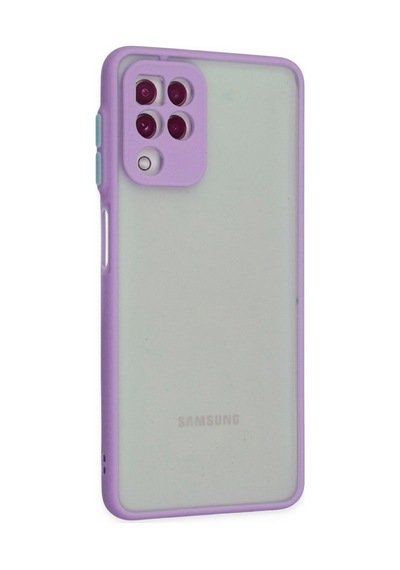 Samsung Galaxy Uyumlu A22 Kılıf Montreal Silikon Kapak - Mor Bzsxx00 1