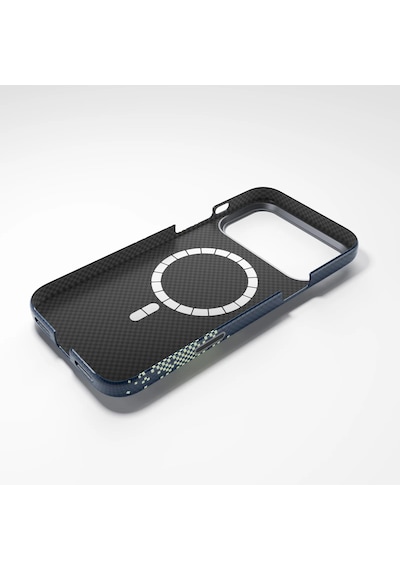 Njoyny Aı Kevlar Stars Apple Uyumlu iPhone 18 Pro Magsafe Kılıf Mavi