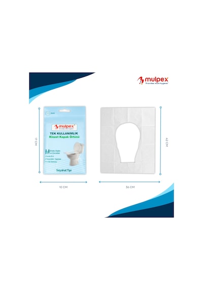 Tek Kullanımlık Suda Çözünür Klozet Kapak Örtüsü - 5 Adet X 10 Lu Paket Hijyenik Ve Pratik Se Diğer