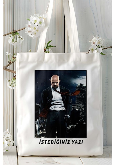 Art Hediye Hitman Oyun Baskılı Omuz Çanta Kişiye Özel Model 6 Çok Renkli