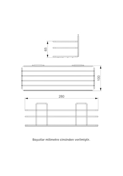Buççin Online Mağaza 2'li, Kancalı, Yapışkanlı, Paslanmaz Banyo Rafı, Banyo Aksesuarı, Şampuanlık, Sabunluk, Duş Askısı M Çok Renkli