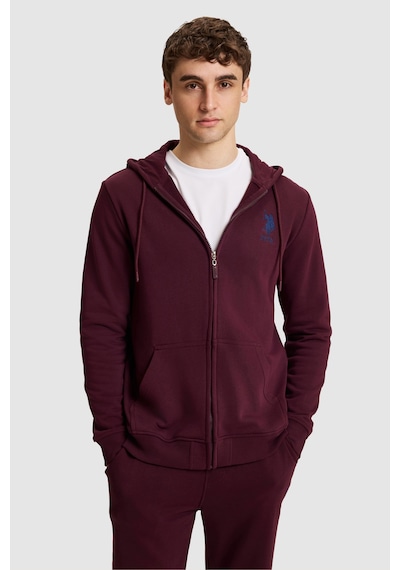 U.S. Polo Assn. Erkek Bordo Örme Hırka 50329420-vr180 Dark Plum