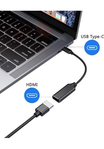 Type-c To Hdmı Dönüştürücü 4k 60hz Usb-c Hdmı Adaptör Apple Uyumlu MacBook , iPad , Samsung, Huawei