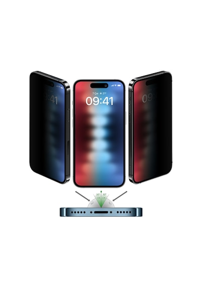 Buff Apple iPhone 15 Uyumlu 5d Privacy Ekran Koruyucu