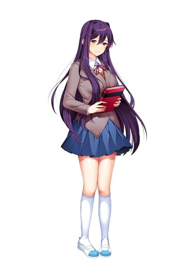 Anime- Yuri Doki Doki Desenli Sarılma Yastığı Hugging Pillow Kılıfı Beyaz