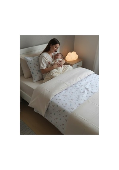 %100 Pamuk Tavşan Ve Fil Figürlü 3'lü Bebek Nevresim Takımı Ekru - 876068503 Ekru
