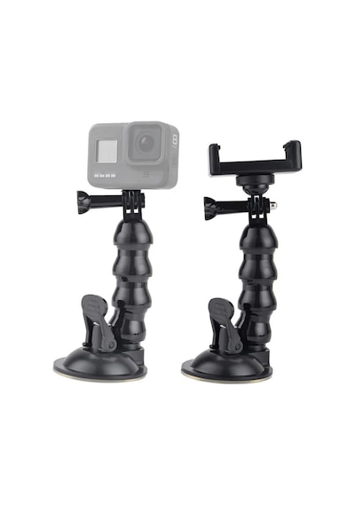 Ayex Ax-231t Vantuzlu Araç İçi Esnek Kamera Ve Telefon Tutucu Gopro, Djı Osmo Actıon, Insta360 Ve Akıllı Telefonlar İle Uyumlu