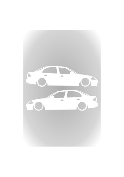 2 Adet Honda Civic Basık Oto Sticker Araba Sticker Beyaz 15 X 4,5 Cm