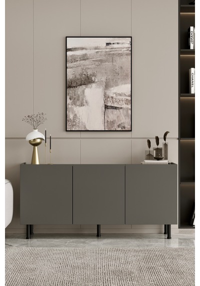 Hitit Konsol 160 Cm 100% Mdf Metal Ayak Gri Hitit Konsol 160 Cm 100% Mdf Metal Ayak Gri