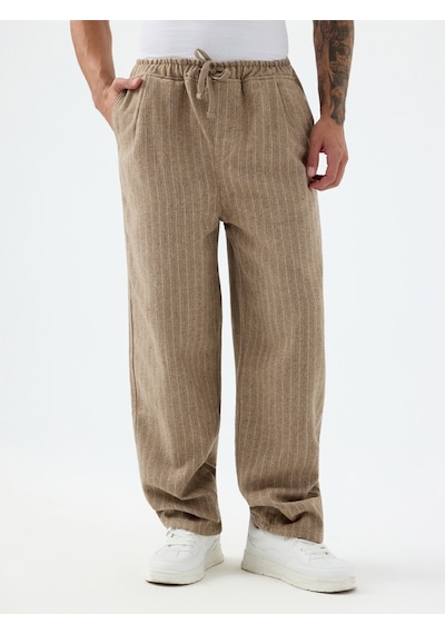 Baggy Fit Erkek Pantolon Light Vizon