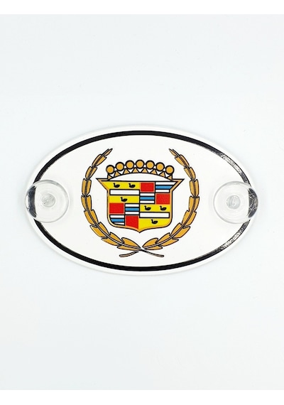 Etiketçilere Özel Oval Cadillac Cam Süsü Pleksi Vantuzlu Arma (552067785)