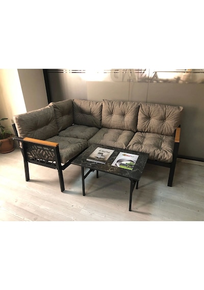 Miami Melisa 2+2 Köşe Yön Değiştirilebilir Koltuk Takımı Balkon-bahçe-kafe Mermerdesen 70x50cm Sehpa Cappucino Miami Melisa 2+2 Köşe Yön Değiştirilebilir Koltuk Takımı Balkon-bahçe-kafe Mermerdesen 70x50cm Sehpa Cappucino