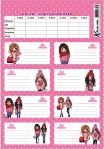 Keskin Color Friends Etiket 3 Sayfa 24 Adet