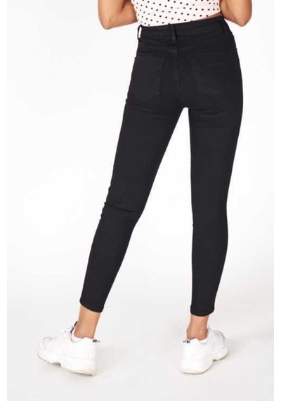 Kadın Siyah Yüksek Bel Dar Paça Skinny Fit Likralı Pantolon