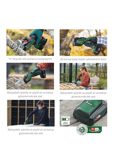 Bosch KEO 18 LI Çift Akülü 2AH + 2.5AH Bahçe Testeresi - 0600861A00